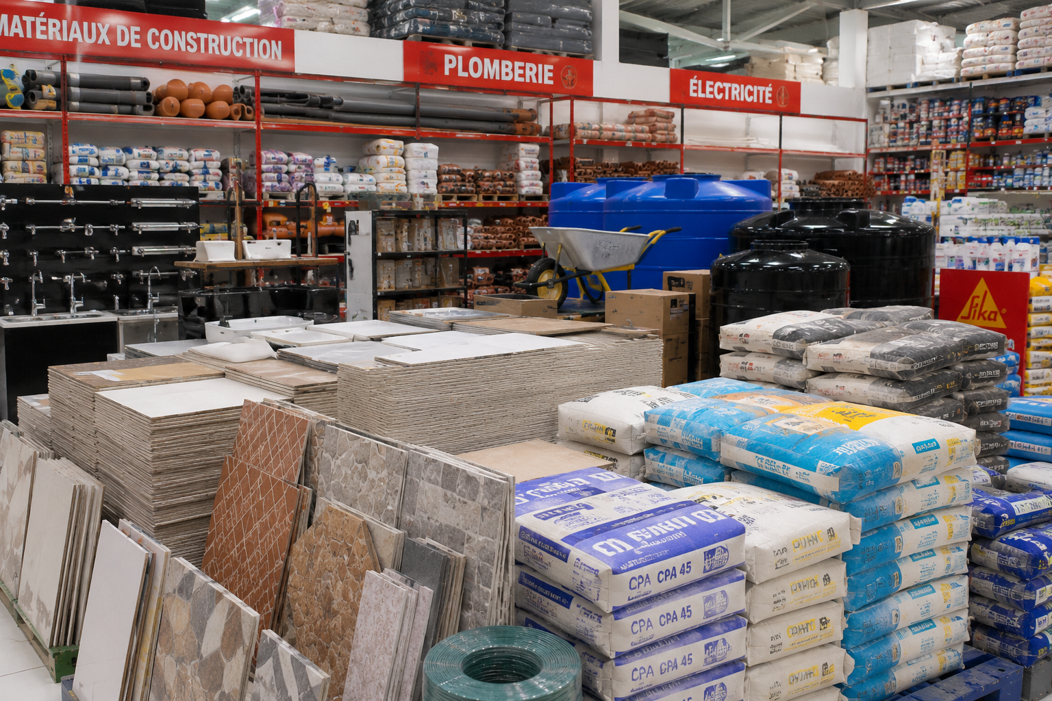 Magasin de matériaux de construction